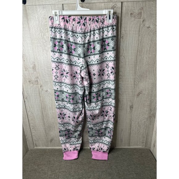 Womens Secret Treasures Pink & Gray Snowflake Fleece Pajama Pants S 4-6 - Picture 2 of 6
